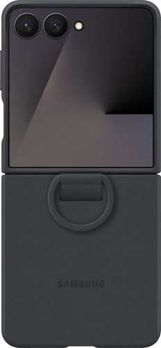 Samsung Flip7 Silicone Ring Backcover Black