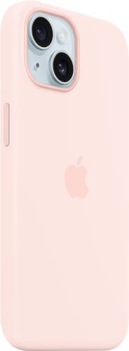 Apple iPhone 15 Silicone Case with MagSafe Light Pink