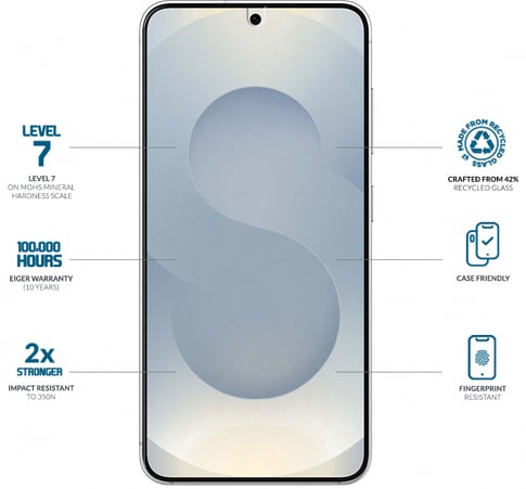 Eiger Galaxy S25 Edge Clear Glass Screen Protector