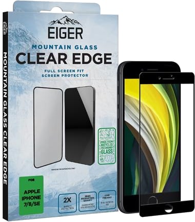 Eiger iPhone 6/7/8 screenprotector 3D Glas black