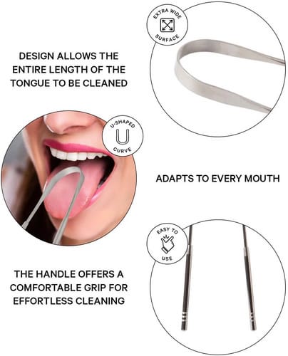 AK Kisten Basics Stainless Steel Tongue Cleaner