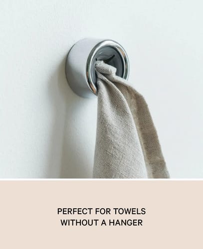 AK Kisten Basics Round Towel Holder Silver 3pc