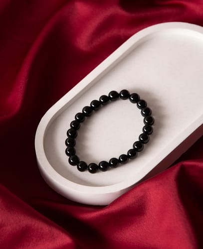 Esmée Natural Stone Bracelet Black Onyx