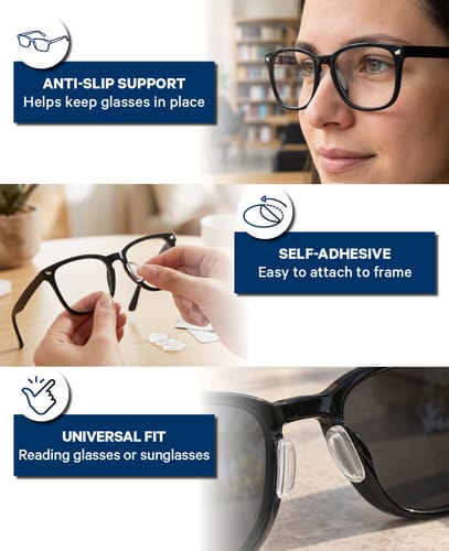 AK Kisten Basics Silicone Eyeglass Nose Pad transparent 20pc