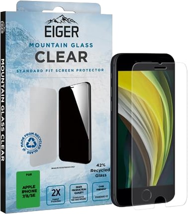 Eiger iPhone 7/8/SE 2020 screen protector Glas flach