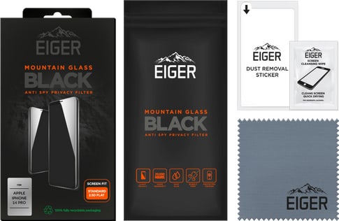 Eiger iPhone 14 Pro screen protector 2.5D Privacy black