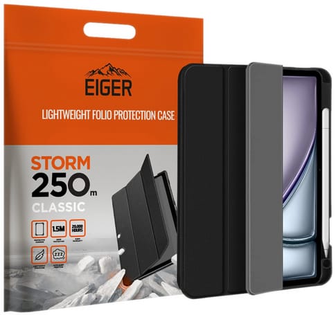 Eiger iPad Air 13" (24/25) Storm 250m Classic Backcover Black (b2b)