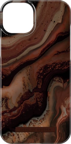 iDeal of Sweden iPhone 15 Plus Backcover Dark Amber Marble