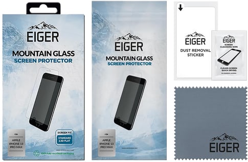 Eiger iPhone 13 Pro Max screen protector Glas flach