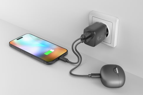 Fresh'N Rebel 30W PD Charger USB-A+USB-C Storm Grey