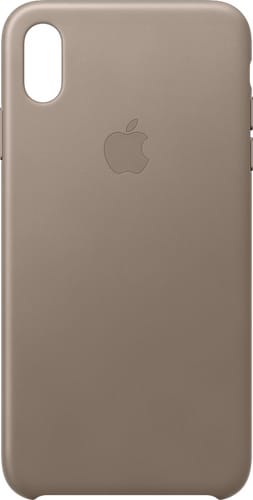 Apple iPhone Xs Max Leather Backcover taupe