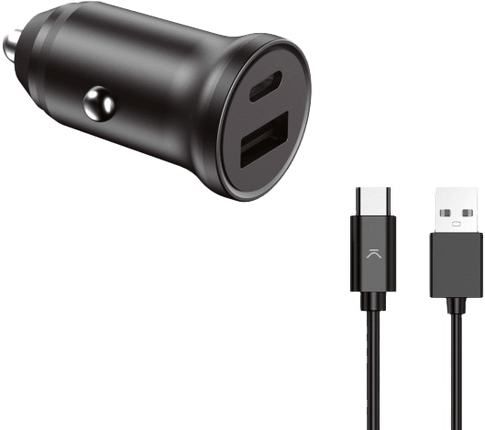 KSIX 20W Multiport Fast Charging Car Charger Black