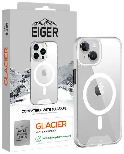 Eiger iPhone 15 Plus Glacier Backcover with MagSafe transparent