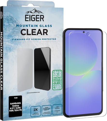 Eiger Galaxy A37/A36/A56/S24 FE Clear Glass Screen Protector