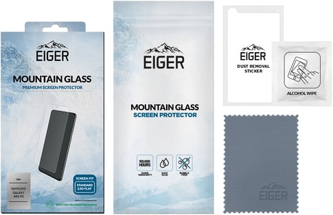 Eiger Galaxy A54 / S23 FE screen protector 2.5D Glas