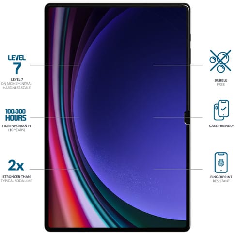 Bulk Eiger Galaxy Tab S10 Ultra/S9 Ultra/S8 Ultra Mountain Glass Screen Protector  (b2b)