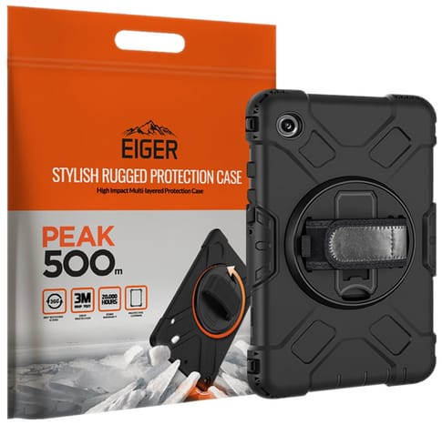 Eiger Galaxy Tab A9+ Peak 500m Drop-Protection Backcover Black (b2b)