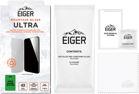 Eiger iPhone 15 / 15 Pro screen protector 2.5 Glass Ultra