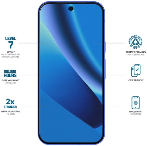 Eiger Pixel 10a/9a Clear Glass Screen Protector