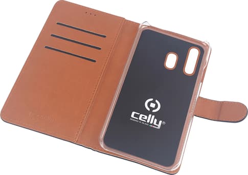 Celly Galaxy A20e Book Stand Case Black