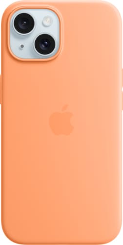 Apple iPhone 15 Silicone Case with MagSafe Orange Sorbet
