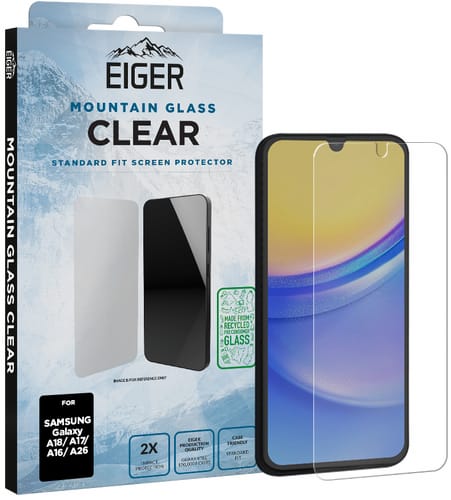 Eiger Galaxy A18/A17/A16/A26 Clear Glass Screen Protector