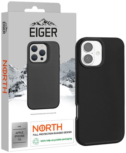 Eiger Northcase  Backcover iPhone 16 Black (b2b)