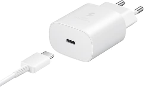 Samsung Charger 220V USB C fast charging 25W white