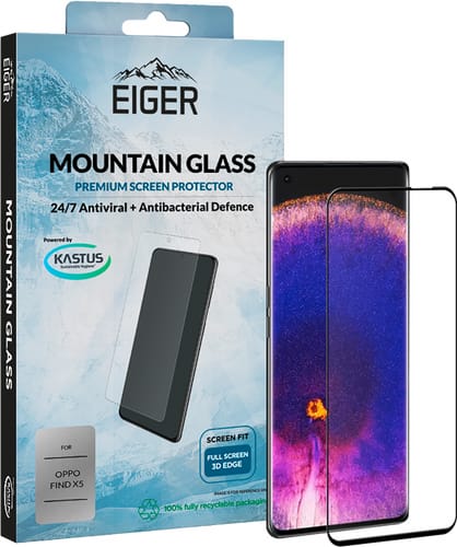 Eiger Oppo Find X5 screen protector 3D Glas black