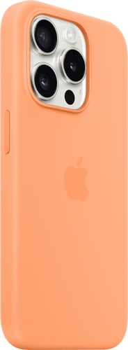 Apple iPhone 15 Pro Silicone Case with MagSafe Orange Sorbet