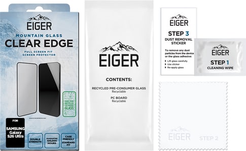 Eiger Galaxy S26 Ultra Clear Edge 3D Glass Screen Protector