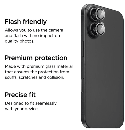Eiger iPhone 17/16/16 Plus Mountain Glas Camera Ring Protector