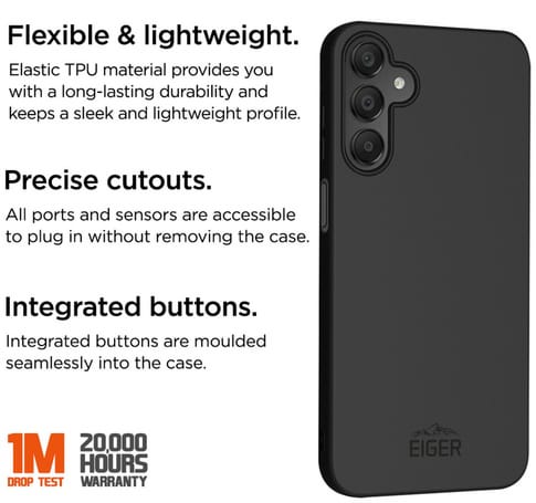 Eiger Galaxy A16 5G Grip Backcover Black (b2b)