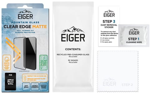 Eiger iPhone 18 Pro Clear Edge Matt Screen Protector