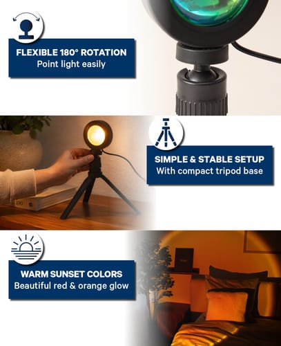 AK Kisten Basics Sunset Projector Lamp USB