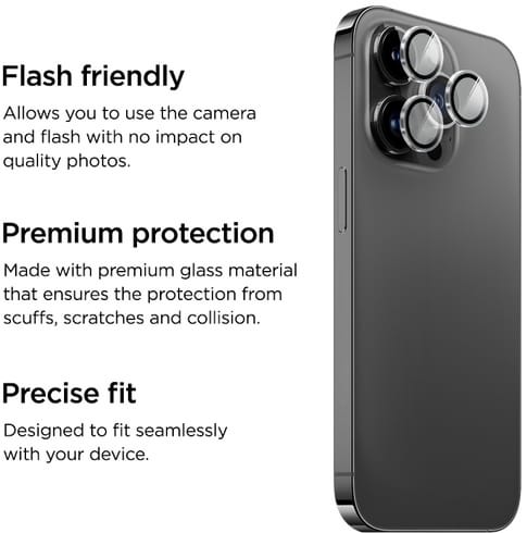 Eiger iPhone 16 Pro/16 Pro Max Mountain Glas Camera Ring Protector