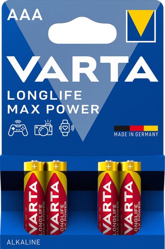 Varta MaxiTech 1.5V Alkaline AAA/LR03 Micro Battery&nbsp;(4er-Blister)
