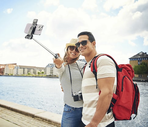 cellularline Bluetooth Selfie Stick Tripod Sparkle black