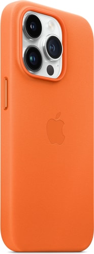 Apple iPhone 14 Pro Leather Backcover with MagSafe Orange