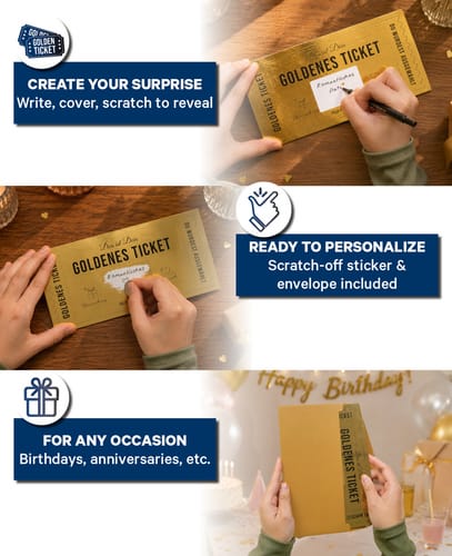 AK Kisten Basics Golden Ticket Scratch Card DIY Voucher