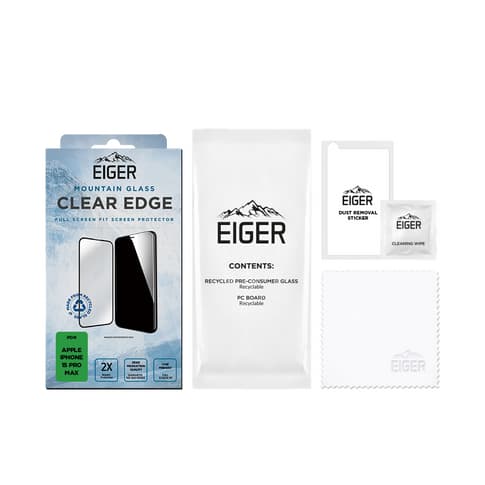 Eiger iPhone 15 Pro Max screen protector 3D Glass