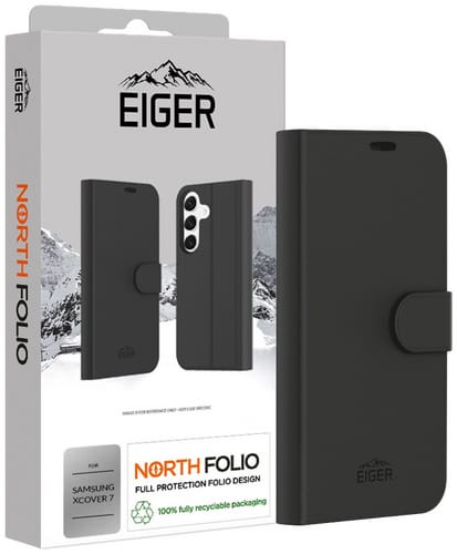Eiger Galaxy XCover7 North Folio Bookcover Black (b2b)