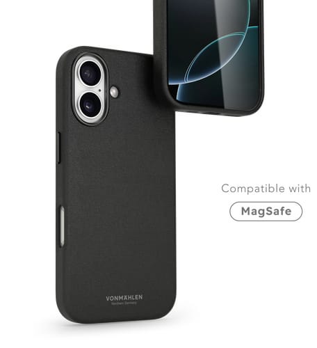 Vonmählen iPhone 17 Like Leather Backcover Black