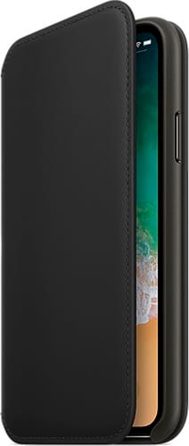 Apple iPhone X Book Case Leather black