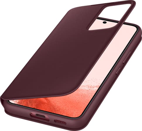 Samsung Galaxy S22 Clear View Flip Cover burgundy