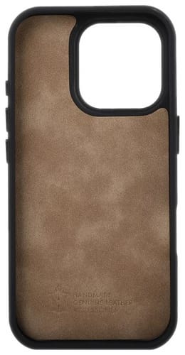 Mike Galeli iPhone 16 Pro Luka Real Leather Hard Backcover black (b2b)