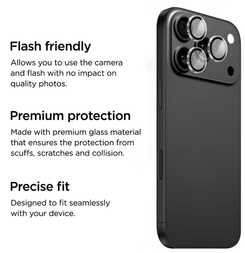 Eiger iPhone 17 Pro/17 Pro Max Mountain Glas Camera Ring Protector