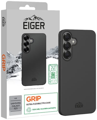 Eiger Galaxy S25 Grip Backcover Black (b2b)