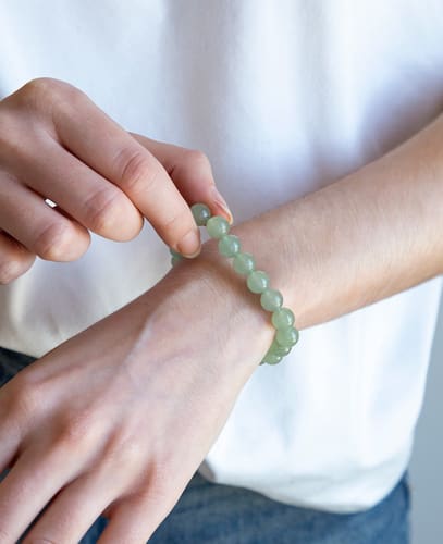 Esmée Natural Stone Bracelet Green Jade