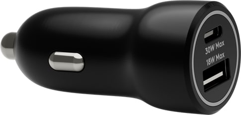 dbramante1928 USB-C 30W + USB-A 18W Car Charger Black